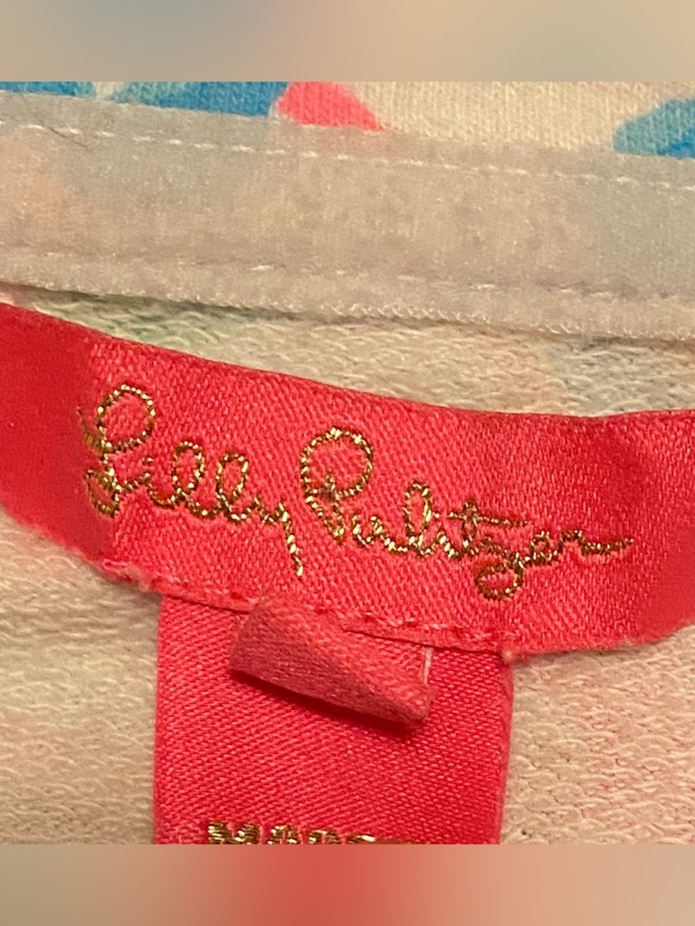 Lilly Pulitzer Women’s Quarter Zip Pullover Coral-Pastel Colors, Size XS - Picture 5 of 10